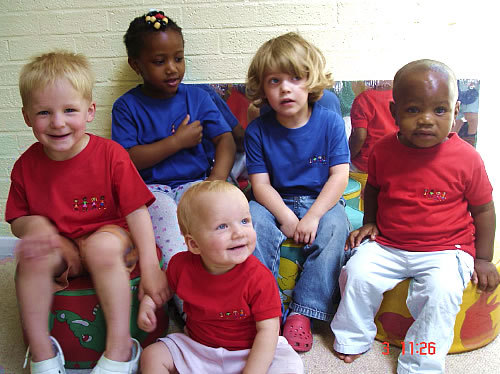 Children enjoying the Clothing Range